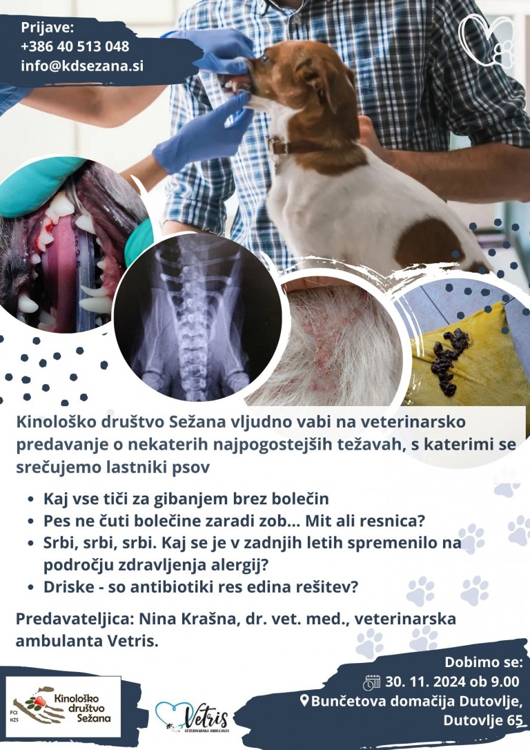 Vabilo na veterinarsko predavanje